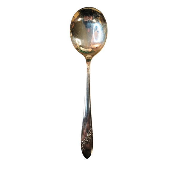 Oneida Other - Oneida Community QUEEN BESS II Round SOUP SPOON Tudor Silver Plate 1946 Flatware